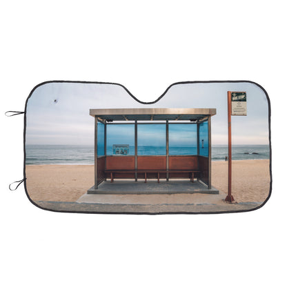 BTS Car Sun Shade - Hyangho Beach Bus Stop - BT21 Car Windshield Sun Shade - Gift for Bangtan Fan, Army Car Sunshade BTS - K-Pop
