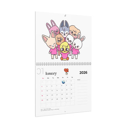 Stray Kids - Skzoo edition 2026 Wall Calendar Monthly Planner KPop Gift