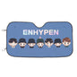 Enhypen Logo - Engene Car Sun Shade - Kpop gift, Blue Car Sunshade, K-Pop Inspired Car Windshield Accessories - Blue Background