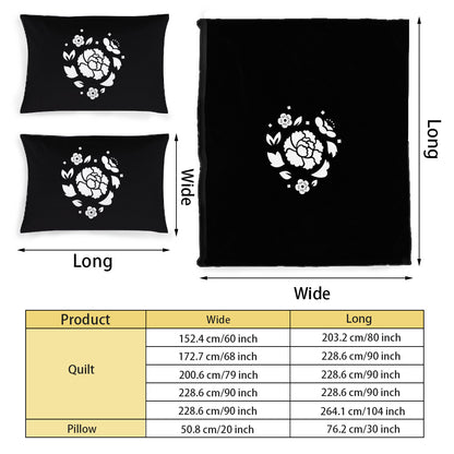 Quilt Cover Three-Piece Set - Quilt cover & 2 Pillowcases! Duvet / Comforter Cover and pillowcase set