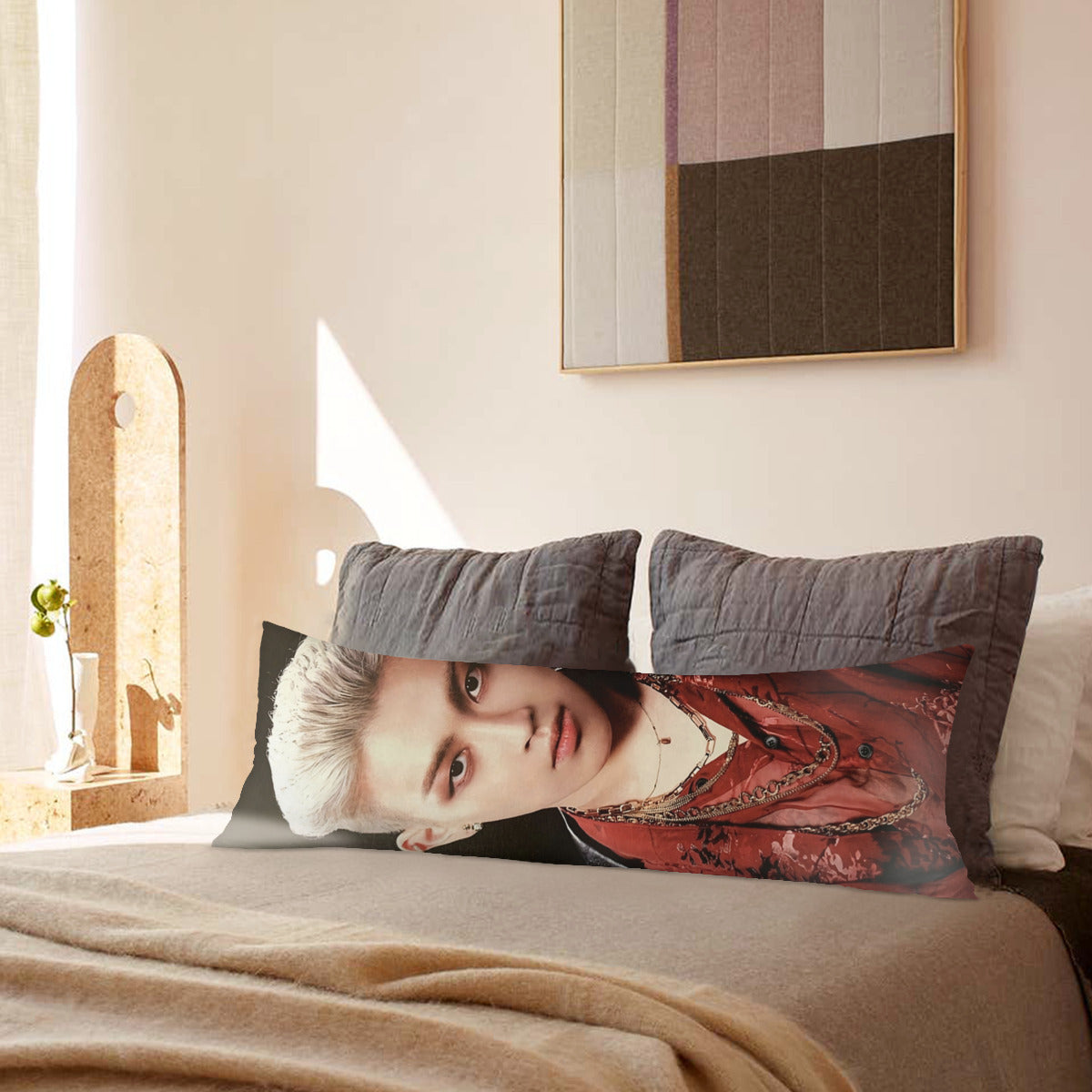 Ateez Honjoong Body Pillow case - 3 sizes - Kim Hongjoong double sided full size pillowcase - Aniteez