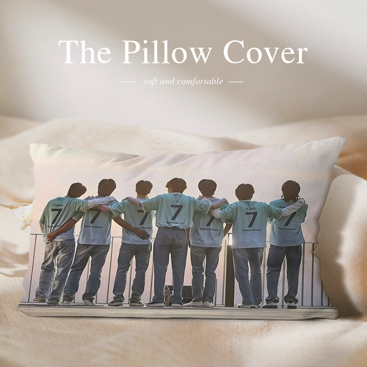 BTS We are 7 -  Full Body Pillow Case - Double Sided with two different photos full body pillowcases - 3 sizes! Great Kpop gift idea!