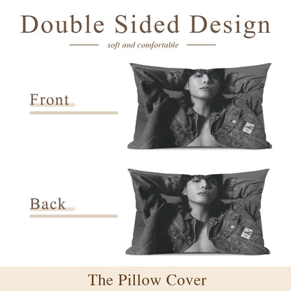 BTS JK Calvin Cline photoshoot themed Pillow sham - double sided pillow case -  Pillowcase! Great KPOP Gift!