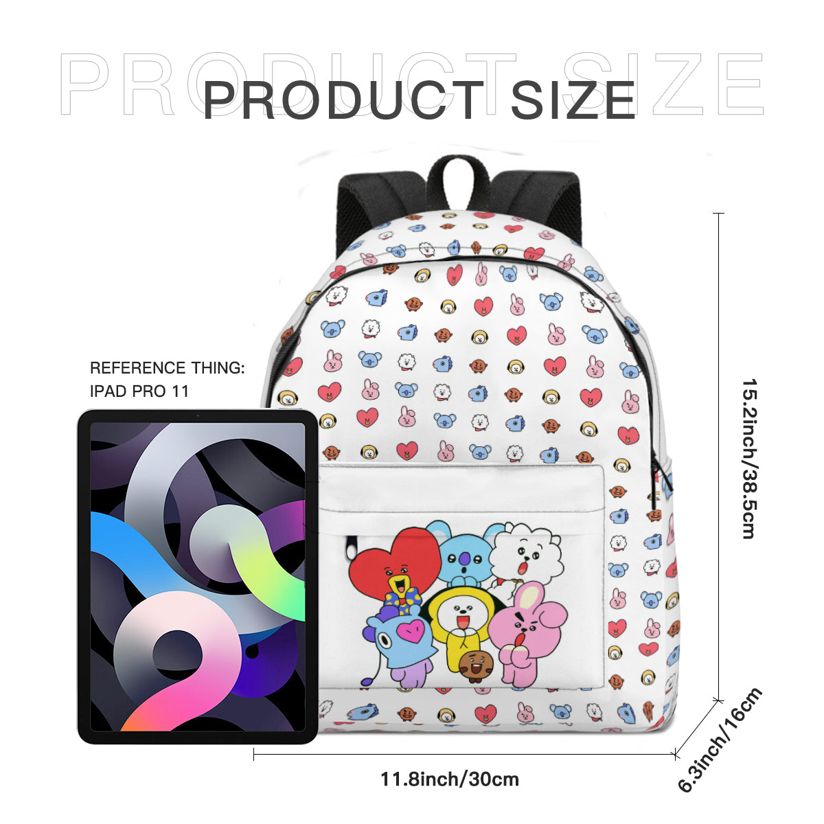 BTS BT21 Lightweight Student Backpack (Multi-faceted Design) - Great for school, work and more!