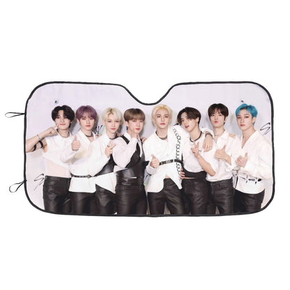 Stray Kids Custom Car Sun Shade - Windshield Cover - Gift for kpop Fan, sun visor - Car sun blocker - Windshield heat shield - Auto sunshade