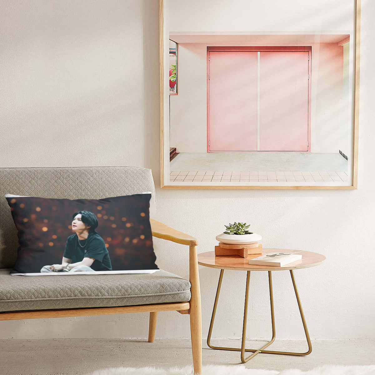 BTS Suga concert themed Pillow sham - double sided pillow case -  Pillowcase! Great KPOP Gift!