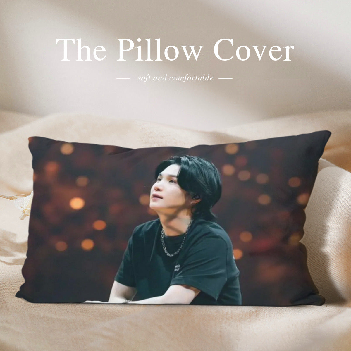 BTS Suga concert themed Pillow sham - double sided pillow case -  Pillowcase! Great KPOP Gift!