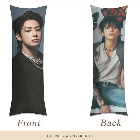 BTS JK body pillow case - 2 incredible photos of Jungkook - 3 sizes - JK full size pillowcase - BTS Jeon Jungkook