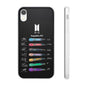 BTS OT7  Microphones & Signatures Cell Phone Case - iPhone, Samsung and Custom Covers -  K-Pop Phone Covers, Gifts for Fans, Stylish Cell Phone Accessories