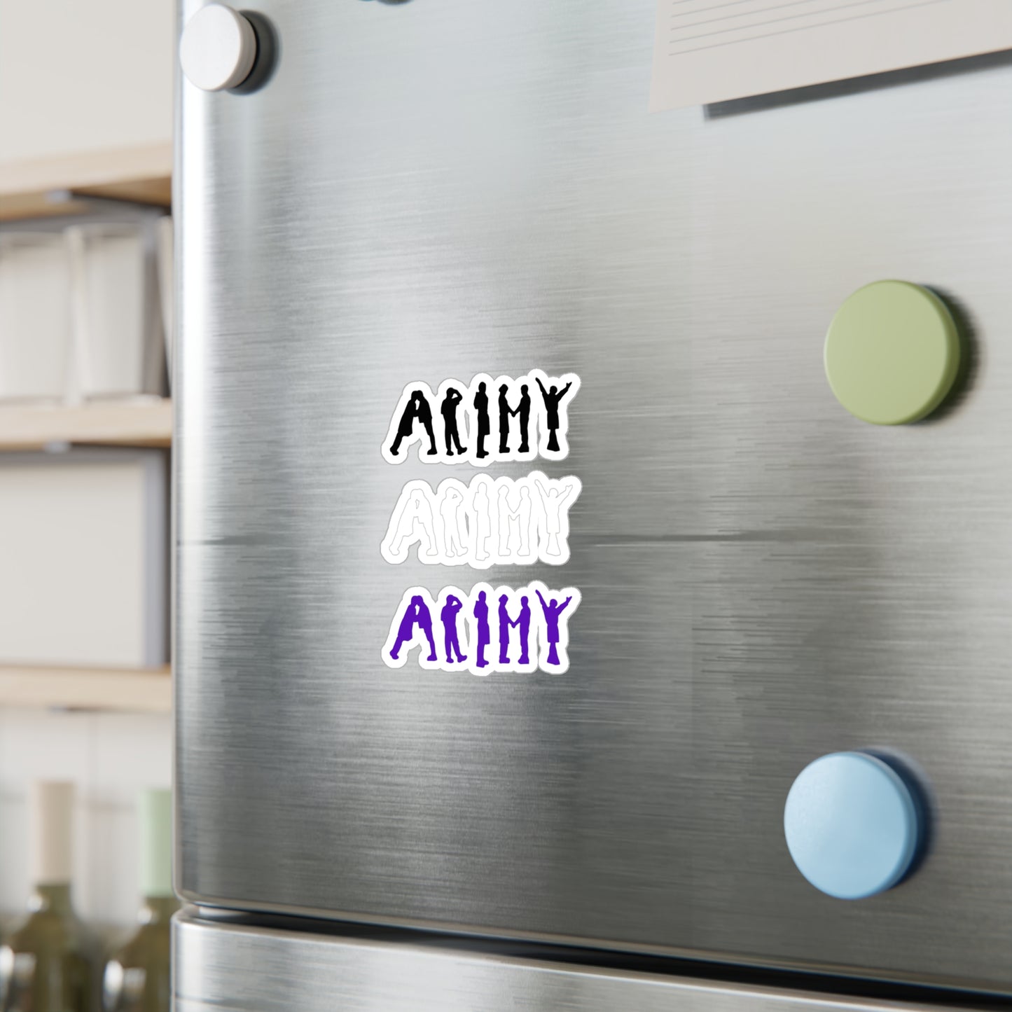 BTS ARMY Silhouette - 3 Colors! Vinyl Decals, Fun Stickers - Water, UV and Scratch Resistant!