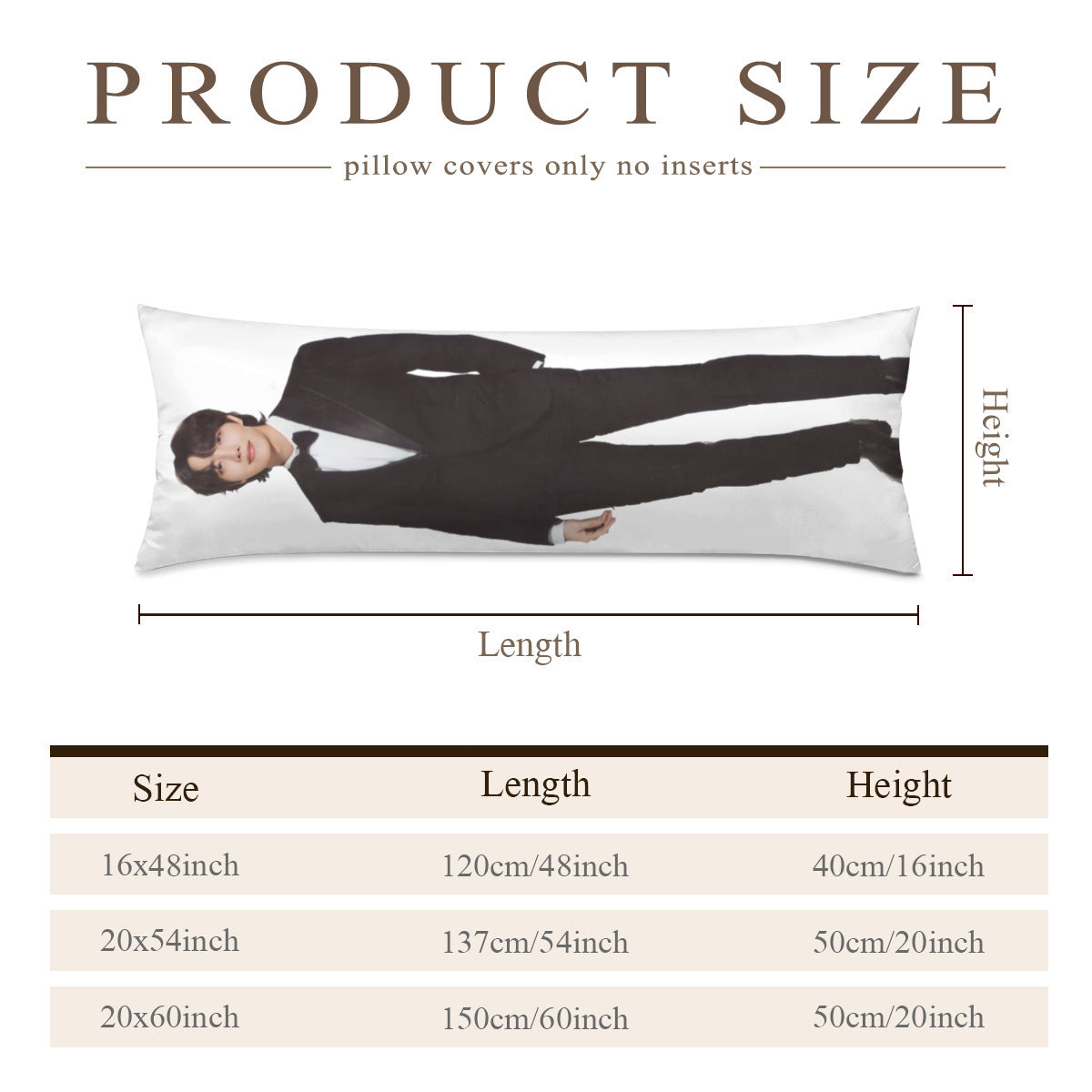 BTS Jhope Body Pillow Case - 3 Sizes - BTS J-Hope full size pillow case - BTS J Hope double sided pillowcase