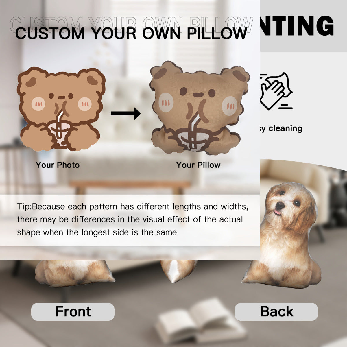 BTS BT21 Tata Custom Shaped Pillow - Available in 5 sizes