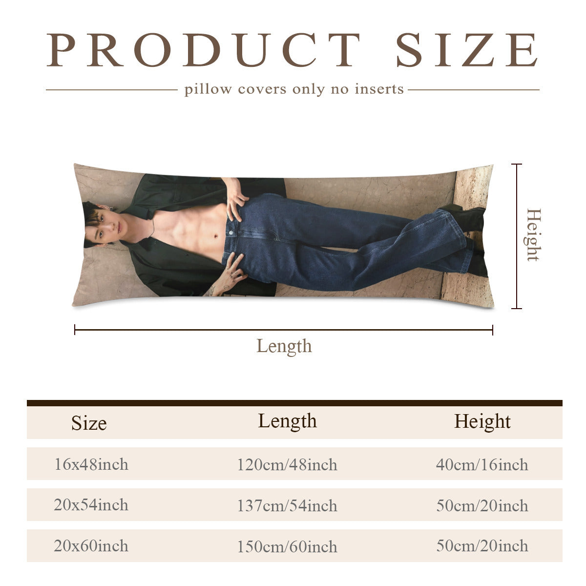BTS JK body pillow case -  Stunning picture of JK and logos! 3 sizes - bts jk full size double sided pillowcase - bts jeon jungkook