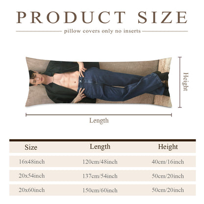BTS JK body pillow case -  Stunning picture of JK and logos! 3 sizes - bts jk full size double sided pillowcase - bts jeon jungkook