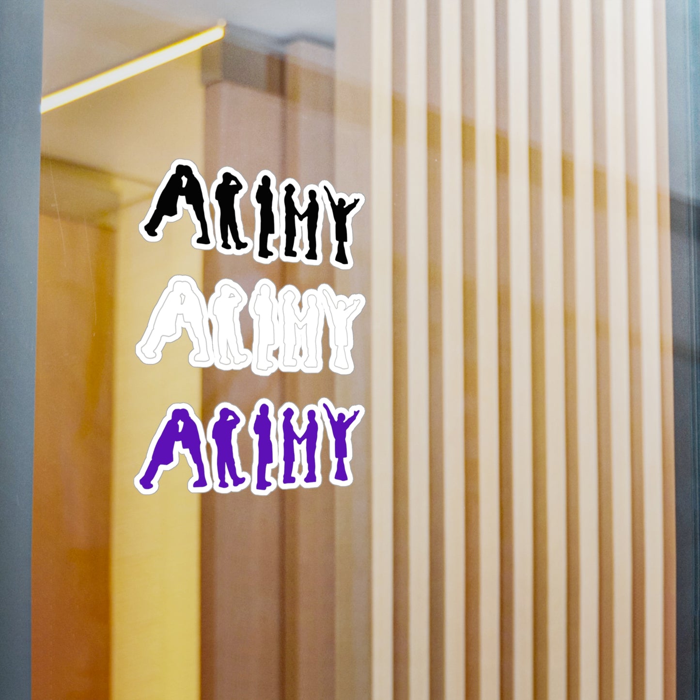 BTS ARMY Silhouette - 3 Colors! Vinyl Decals, Fun Stickers - Water, UV and Scratch Resistant!