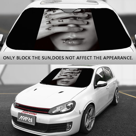 BTS JK Tattood hand / face Car shade - 2 options! Jungkook Windshield cover 3 sizes! BT21 Car Sun Shade  - Gift Bangtan Fan, Army, Sunshade