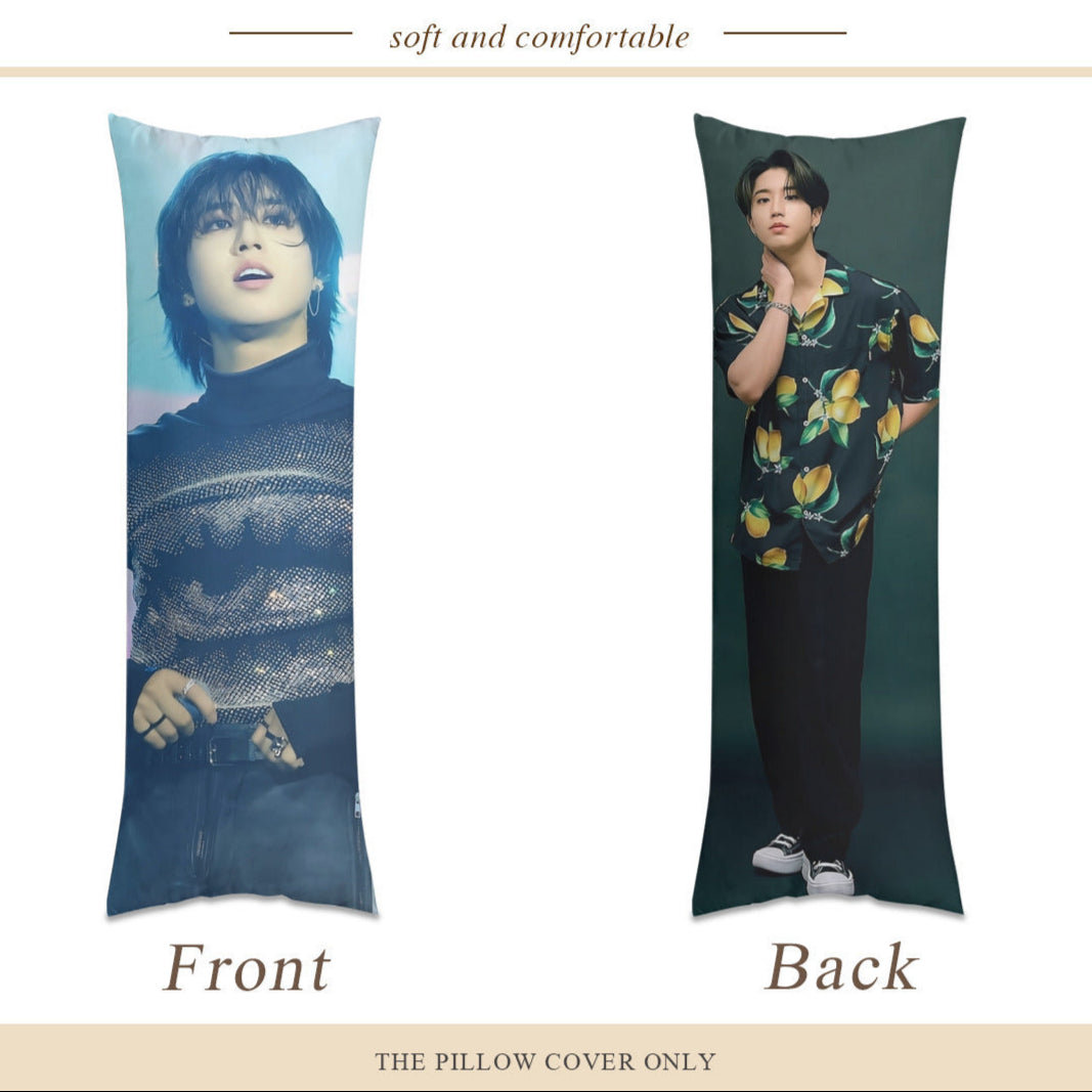 Stray Kids Han  Full Body Pillow Case - Double Sided Full Body Pillowcases - 3 sizes! Long Pillow Cover Double-Sided Design (Multiple Sizes)