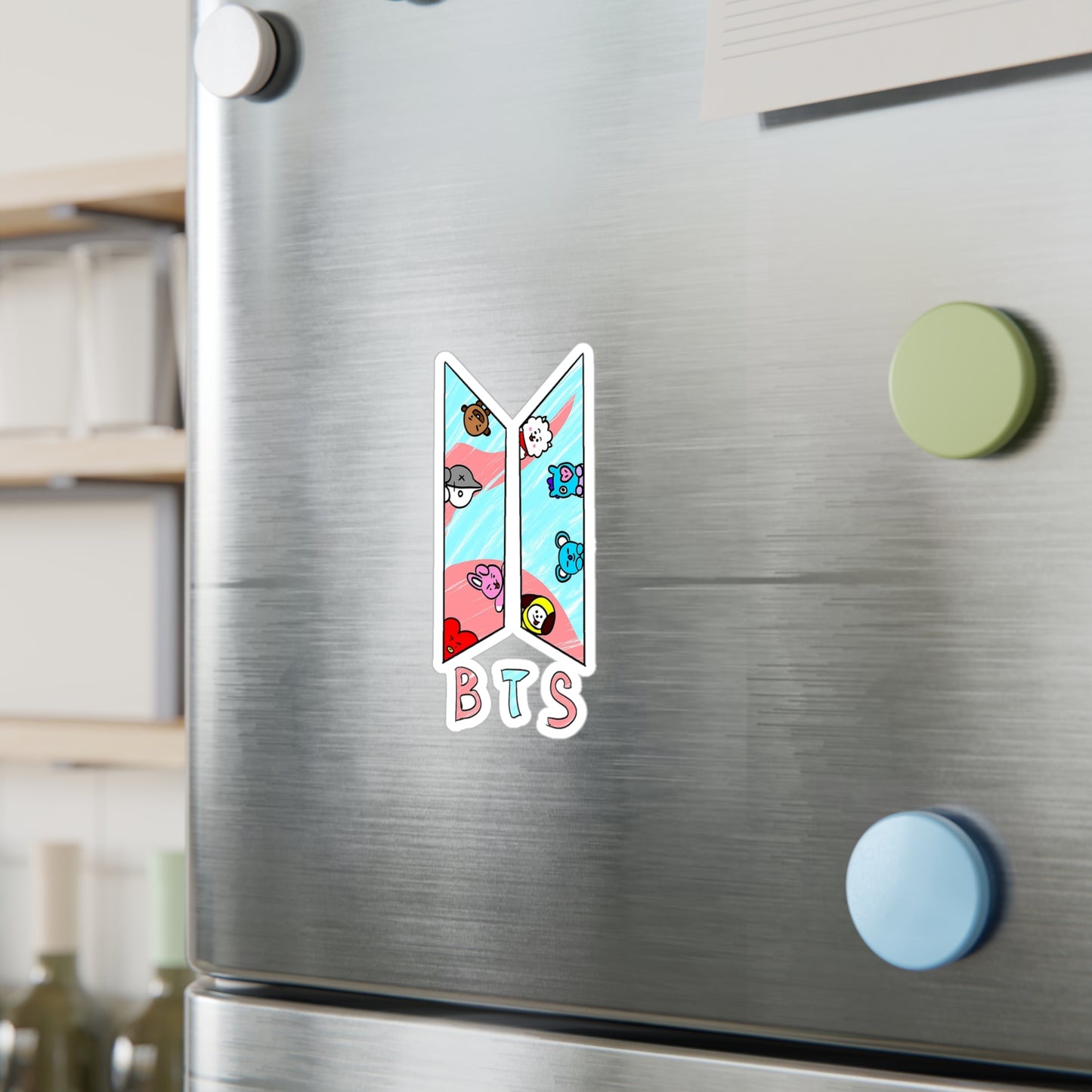 BTS BT21 Colorful Logo Vinyl Decals, Fun Stickers - Water, UV and Scratch Resistant!