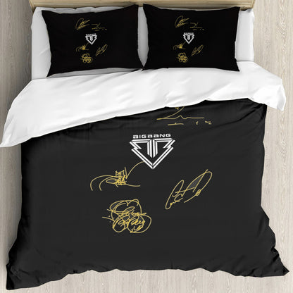 BIGBANG Themed Logo & Signatures Bedding - 3 piece set including Duvet with 2 pillowcases!