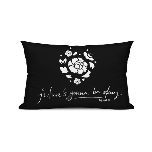 BTS Suga - Agust D Lotus "Future's gonna be okay" themed Pillow sham - double sided pillow case -  Pillowcase! Great KPOP Gift!