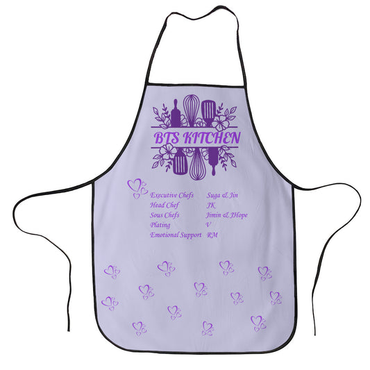 BTS Kitchen Apron - Adult's Apron - Korean literary style - Cotton Linen - Great for up & coming chefs!