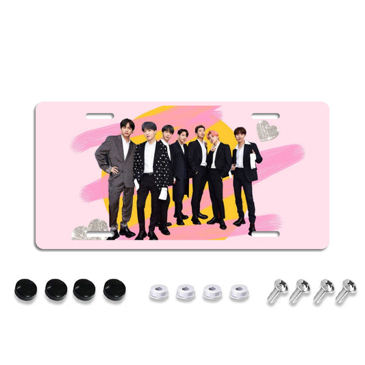 BTS Bt21 Vanity Plate - BTS Permission to dance License Plate Frame -  BTS Army Bangtan car accessories - bts vanity plate - vanity plate