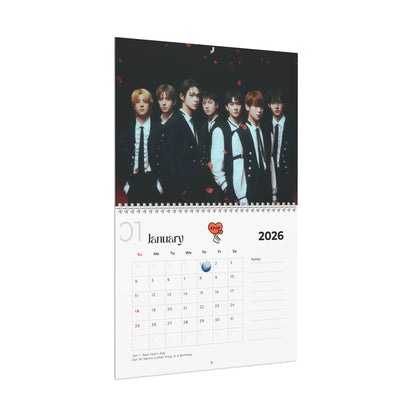 Enhypen 2026 Wall Calendar Monthly Planner KPop Gift