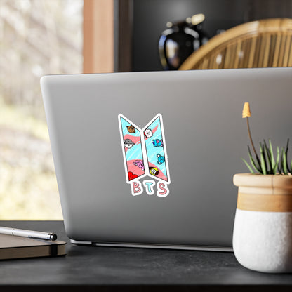 BTS BT21 Colorful Logo Vinyl Decals, Fun Stickers - Water, UV and Scratch Resistant!