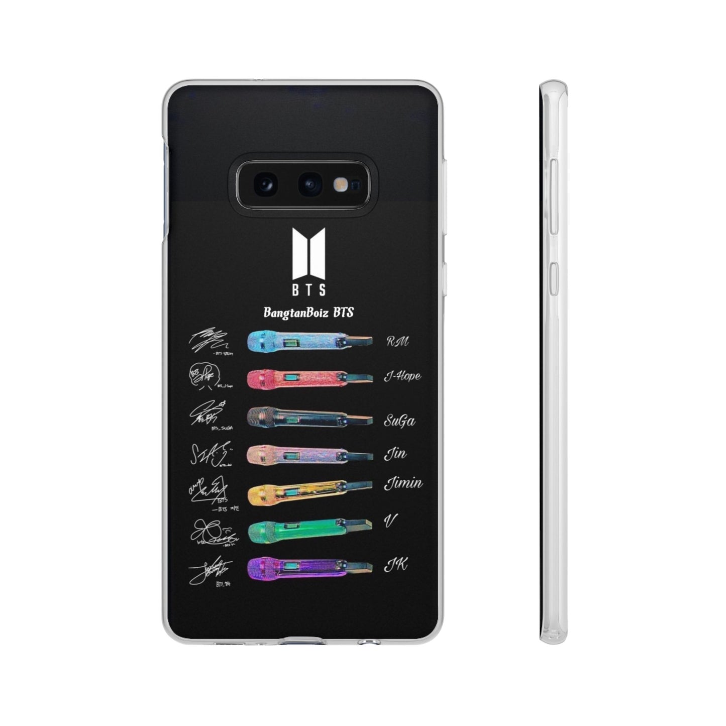 BTS OT7  Microphones & Signatures Cell Phone Case - iPhone, Samsung and Custom Covers -  K-Pop Phone Covers, Gifts for Fans, Stylish Cell Phone Accessories