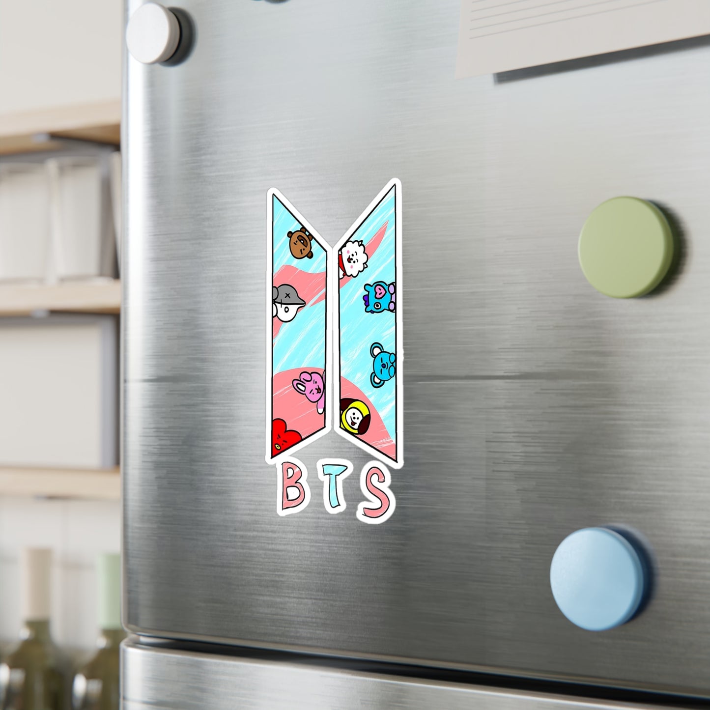 BTS BT21 Colorful Logo Vinyl Decals, Fun Stickers - Water, UV and Scratch Resistant!