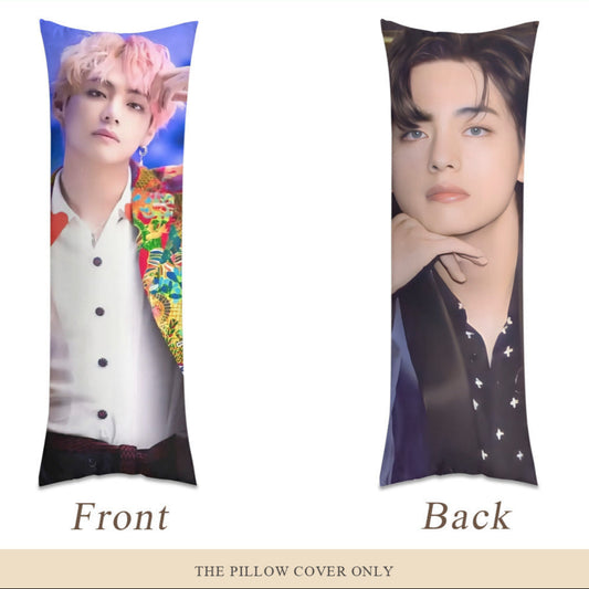 BTS V Body Pillow Case - 3 Sizes - BTS V full size pillow case - BTS Taehyung double sided pillow case