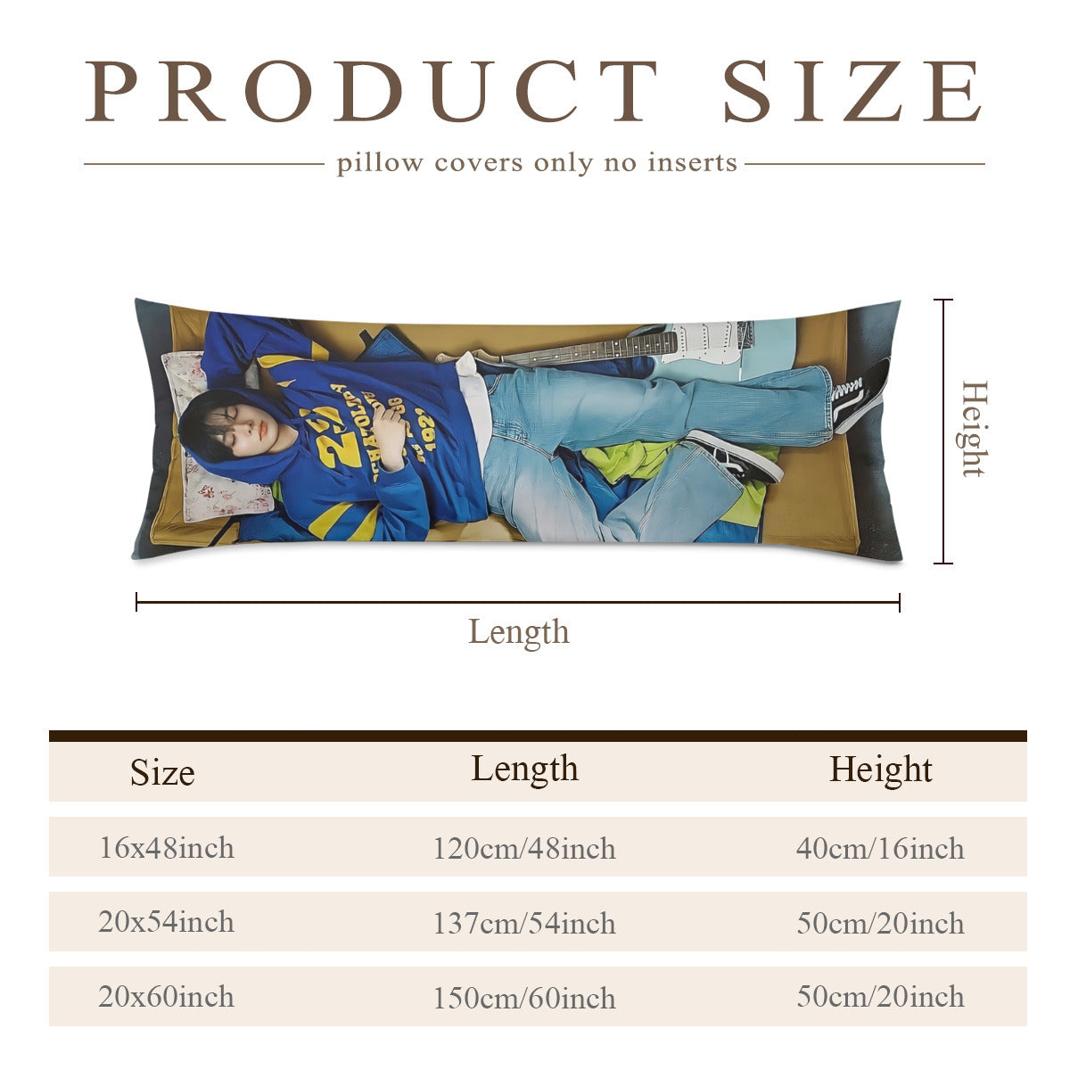 Enhypen Heeseung Full Body Pillow case - Double Sided Pillowcase - 3 Sizes!  Engene