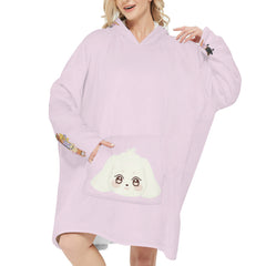 Atinteez Snug Hoodie Oversized HETmongi - YEOSANG - Wearable Sleep Blanket Hoodie - Ateez Blanket - Atiny Fleece Hoodie