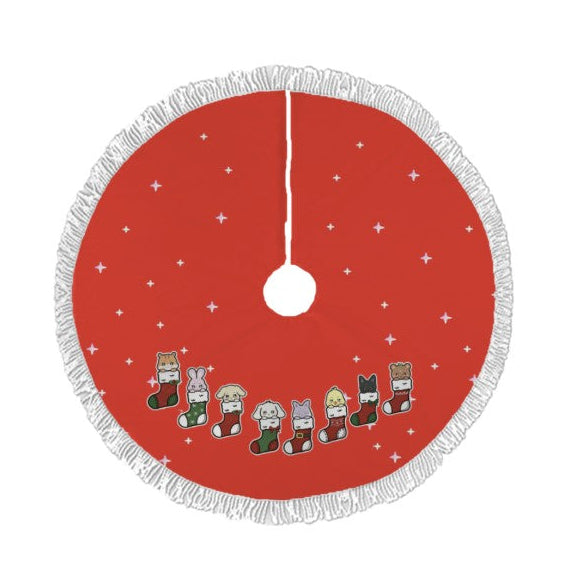 Ateez - Aniteez Holiday Tree Skirt – Plush Christmas Tree Skirt - Soft, Cozy & Festive Decor