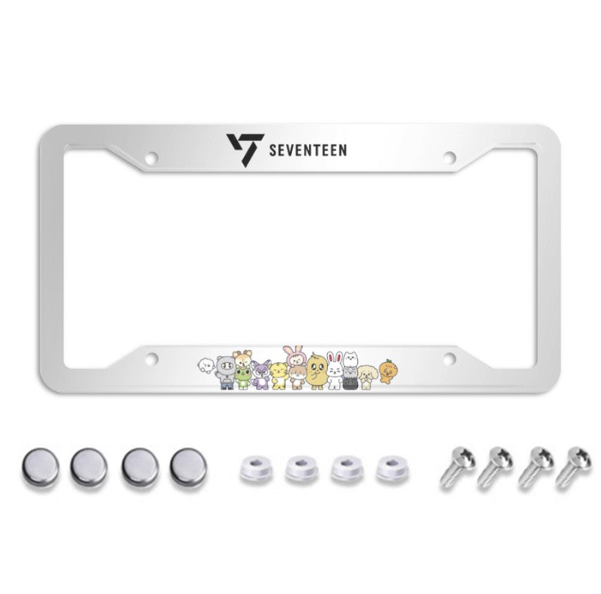 Seventeen Miniteen Silver License Plate From - Car accessory - Kpop gift!