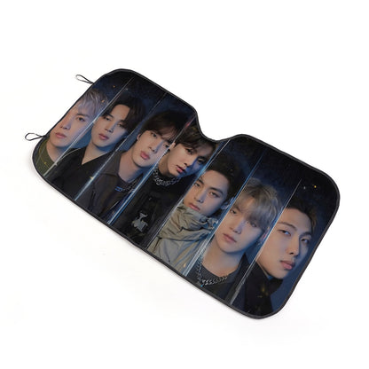 BTS OT7 Faces-  Now in 3 sizes! BT21 Car Windshield Sun Shade -  - Gift for Bangtan Fan, Army Car Sunshade BTS - K-Pop Car
