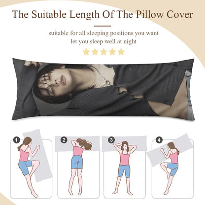 Custom Duo! Hyunjin (Stray Kids) & Niki (Enhypen) Full Body Pillow - Custom double sided pillowcase! - Comes in 3 sizes!
