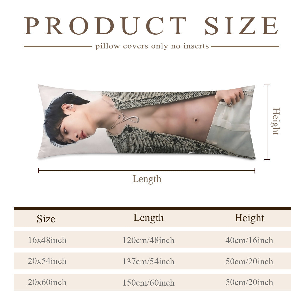 Stray Kids Bang Chan  Full Body Pillow Case - Double Sided Full Body Pillowcases - 3 sizes! Long Pillow Cover Double-Sided Design (Multiple Sizes) Bangchan
