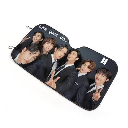 BTS OT7 Car Sun Shade -  Now in 3 sizes! BT21 Car Sun Shade - Sun Visor  - Gift for Bangtan Fan, Army Car Sunshade BTS - K-Pop Car