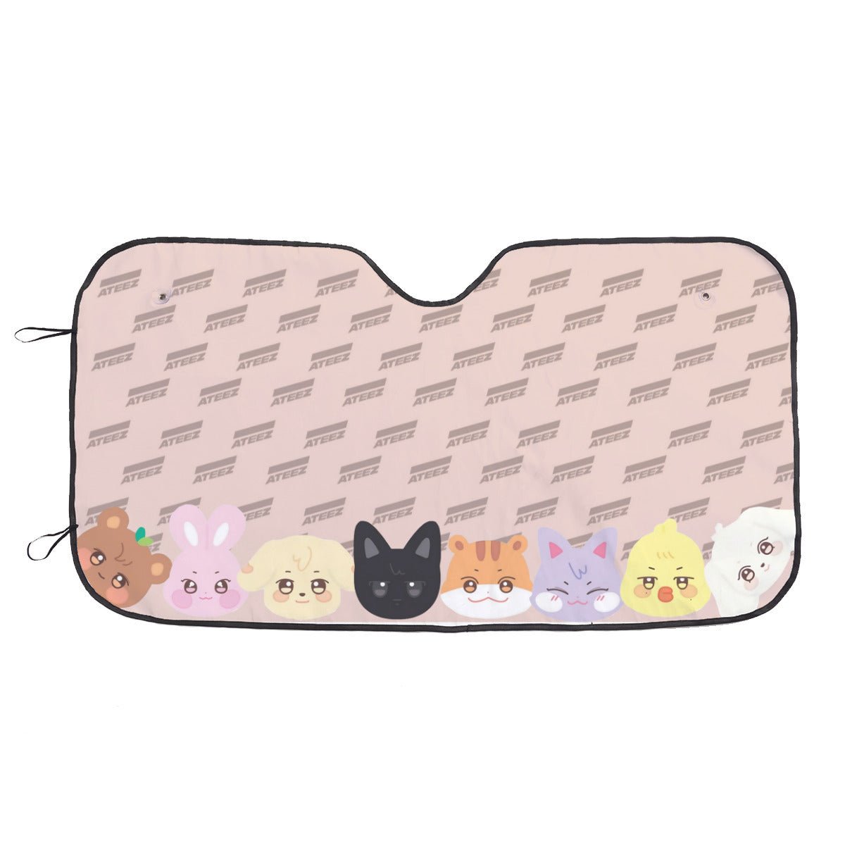 Aniteez with Ateez logo Car Windshield Sun Shade - Car sun visor - Car sun blocker - Windshield heat shield - Auto sunshade - Beyond The Shoppe