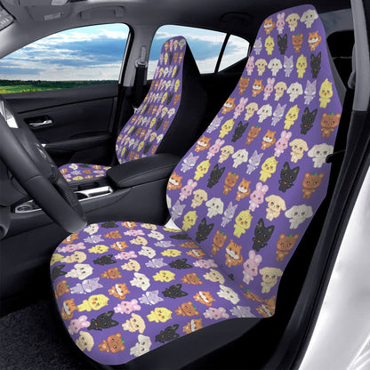 Ateez Aniteez Car Seat Microfiber Covers - Set of 2 - Aniteez pattern car seat covers - Ateez car accessories - kpop fan - Beyond The Shoppe
