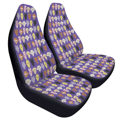 Ateez Aniteez Car Seat Microfiber Covers - Set of 2 - Aniteez pattern car seat covers - Ateez car accessories - kpop fan - Beyond The Shoppe