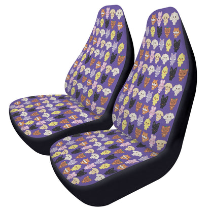 Ateez Aniteez Car Seat Microfiber Covers - Set of 2 - Aniteez pattern car seat covers - Ateez car accessories - kpop fan - Beyond The Shoppe