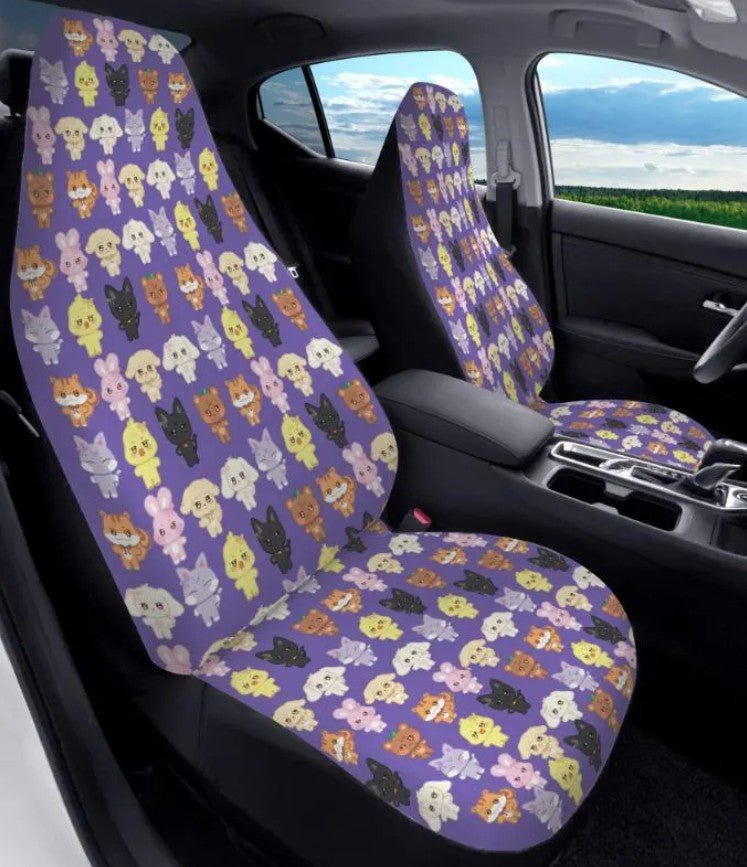 Ateez Aniteez Car Seat Microfiber Covers - Set of 2 - Immediate shipping! - Beyond The Shoppe