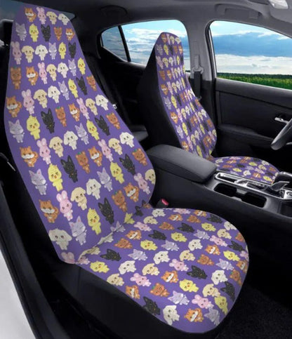 Ateez Aniteez Car Seat Microfiber Covers - Set of 2 - Immediate shipping! - Beyond The Shoppe