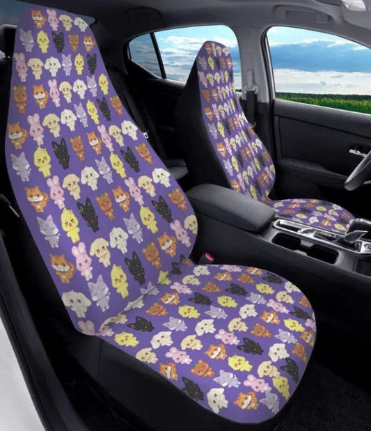 Ateez Aniteez Car Seat Microfiber Covers - Set of 2 - Immediate shipping! - Beyond The Shoppe