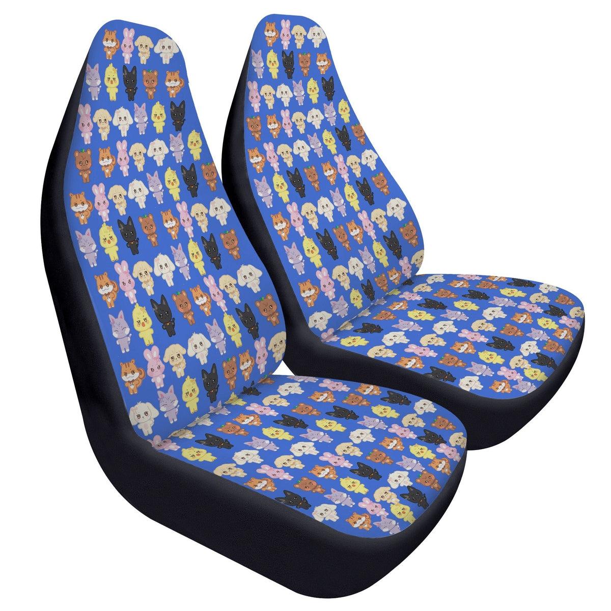 Ateez Aniteez Car Seat Microfiber Covers - Set of 2Aniteez pattern car seat covers - Ateez car accessories - kpop fan - Beyond The Shoppe