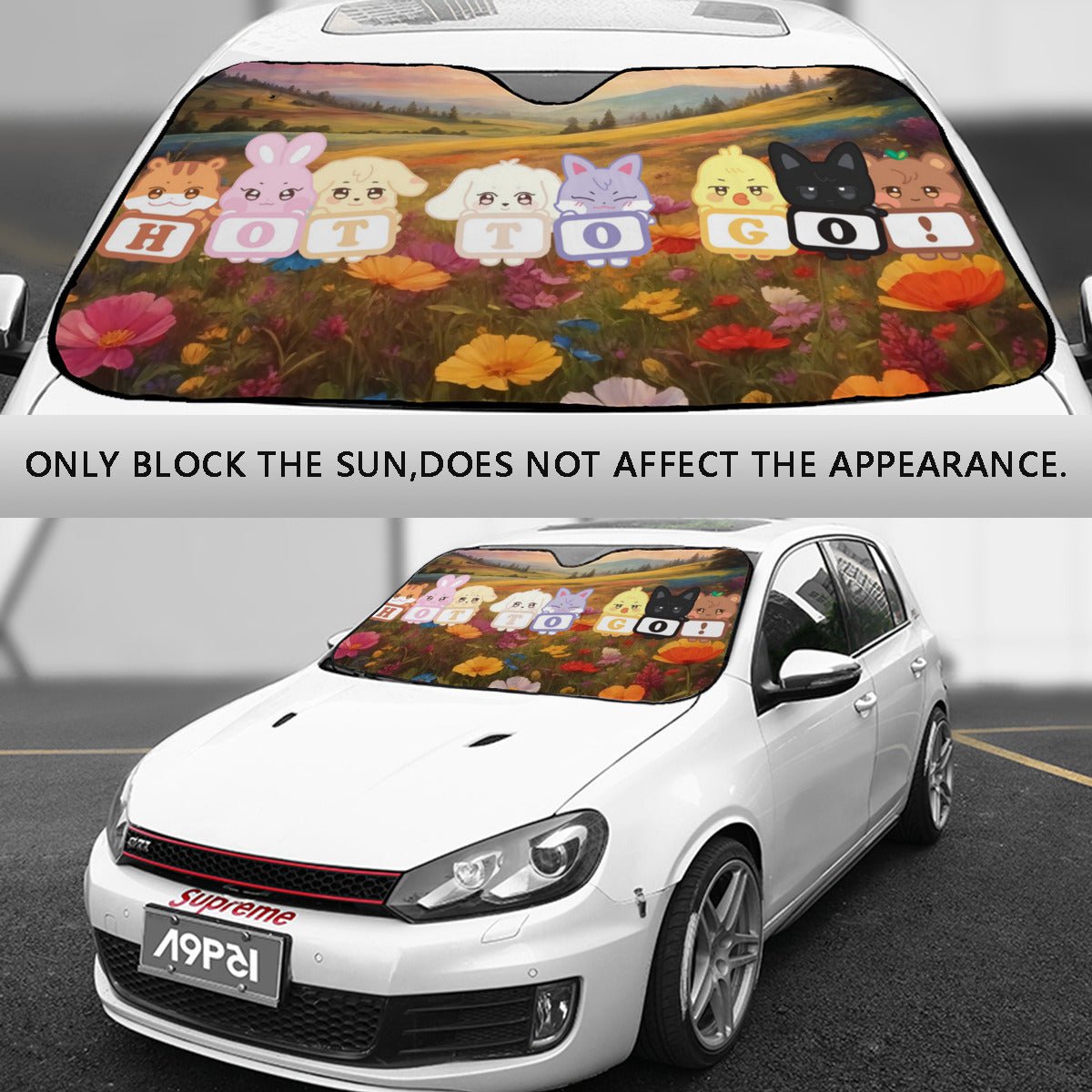 Ateez Aniteez Car Sun Shade - Aniteez Faces & Ateez Logo - Now in 3 sizes! Hot to go! Windshield cover - Gift for ATINY Sunshade - K - Pop - Beyond The Shoppe