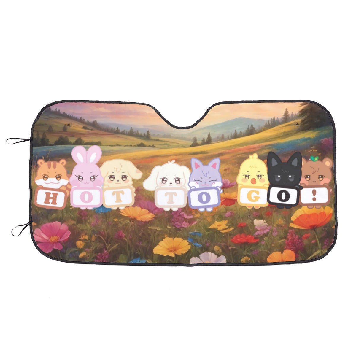 Ateez Aniteez Car Sun Shade - Aniteez Faces & Ateez Logo - Now in 3 sizes! Hot to go! Windshield cover - Gift for ATINY Sunshade - K - Pop - Beyond The Shoppe