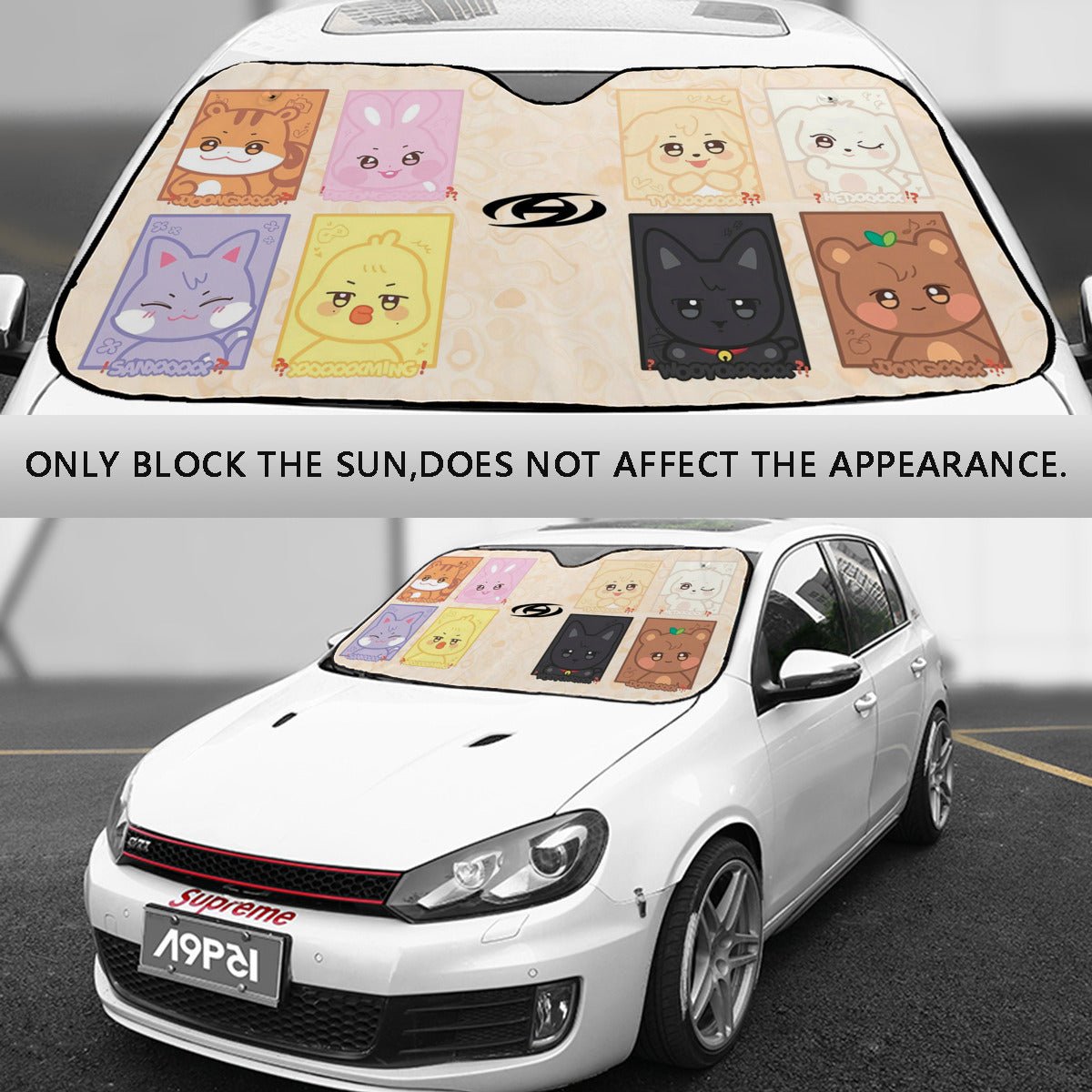Ateez Aniteez Car Sun Shade - Now in 3 sizes! Windshield cover - Window visor - Gift for ATINY, Car Sunshade - K - Pop Car - Beyond The Shoppe